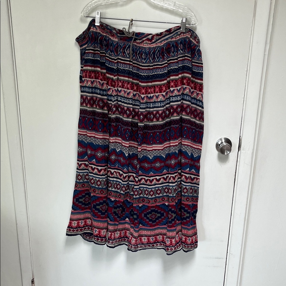 Bohemian Multicolor Midi Skirt